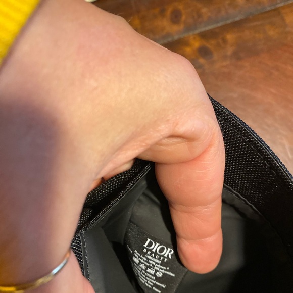 Dior Black Cosmetic Bag Sleek Minimalist Design - Picture 5 of 5